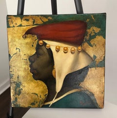 Portrait Ursula, Classic Surrealism Original oil Painting, One of a Kind