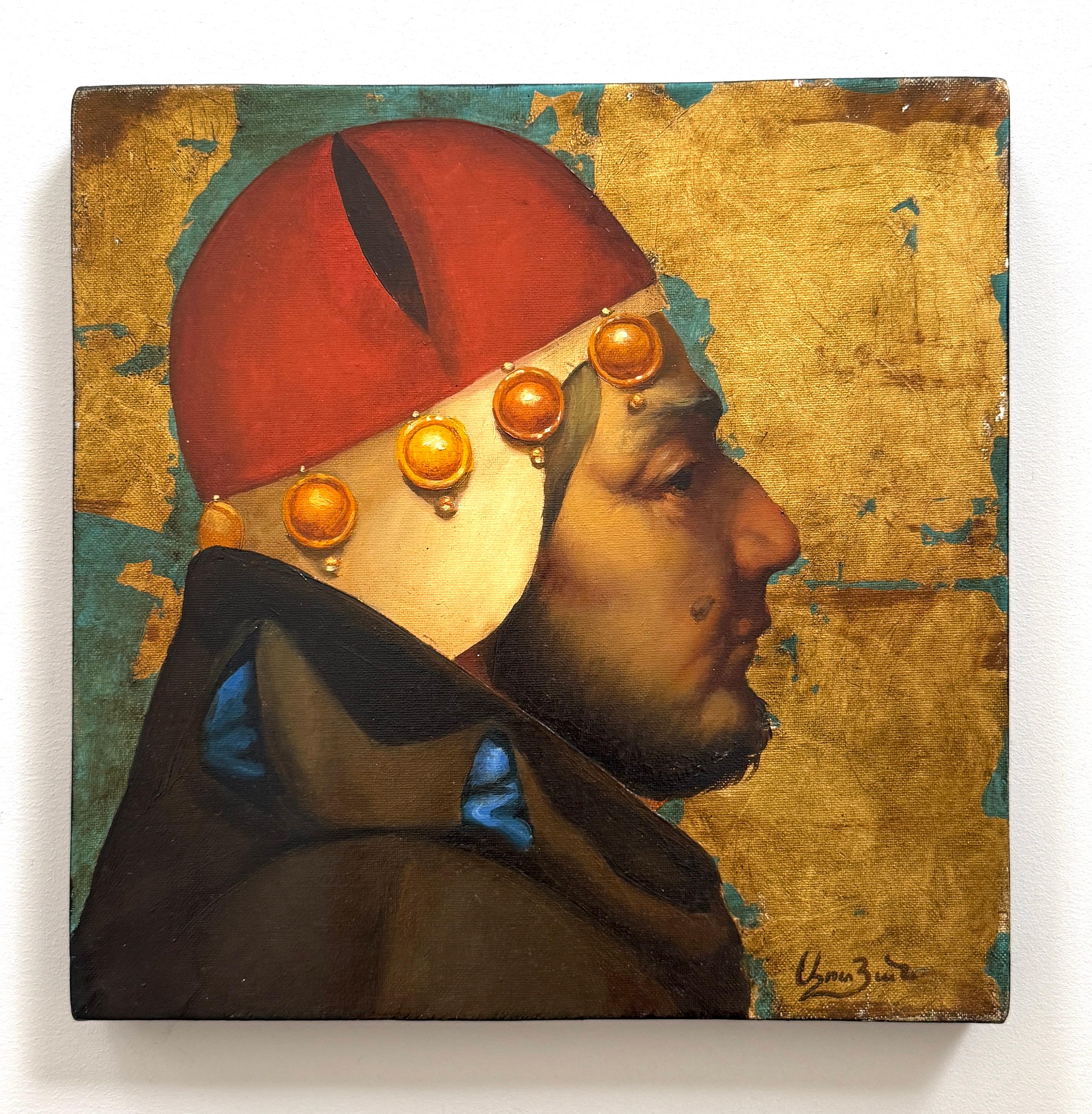 Porträt, Classic Art, Original Ölgemälde, Einzigartig (Braun), Portrait Painting, von Ashot Yan