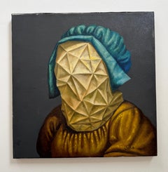 Ritratto di donna, Surrealismo figurativo Pittura ad olio originale