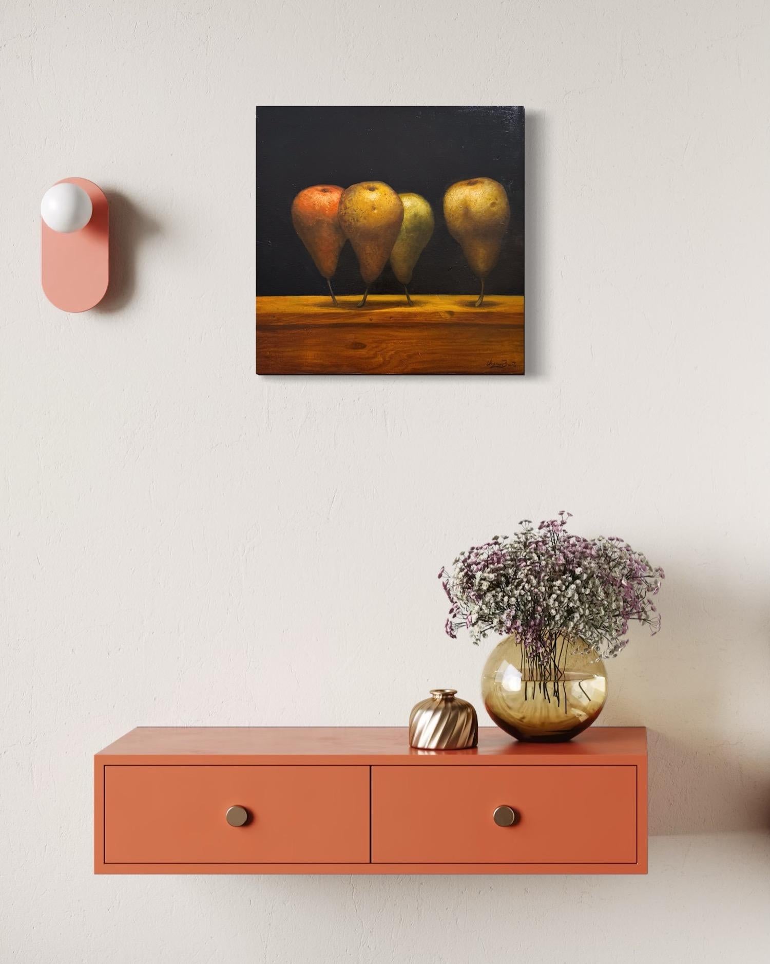Portrait de femme, surréalisme figuratif Peinture à l'huile originale en vente 1