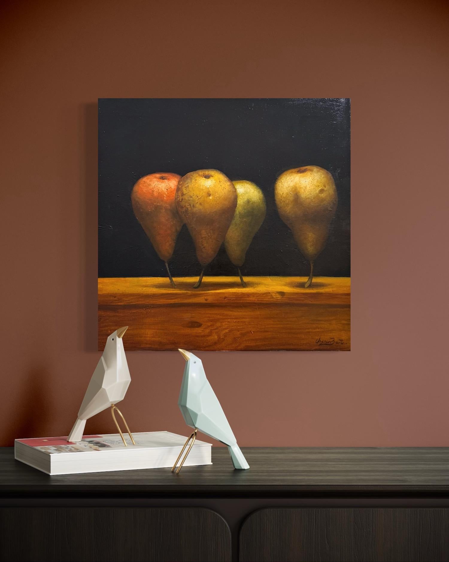 Portrait de femme, surréalisme figuratif Peinture à l'huile originale en vente 2