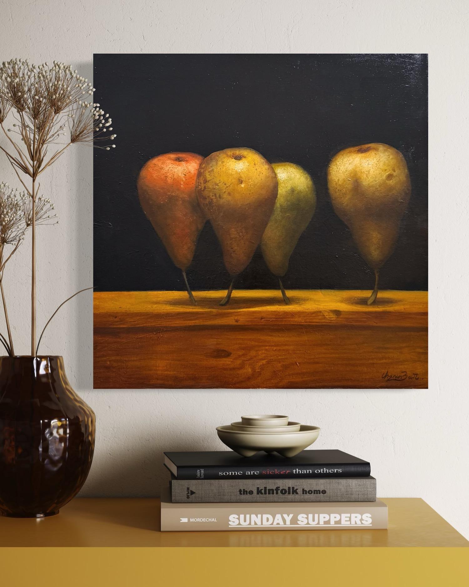Portrait de femme, surréalisme figuratif Peinture à l'huile originale en vente 3