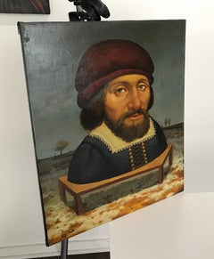 Porträt, Surrealismus, Original-Ölgemälde, Unikat