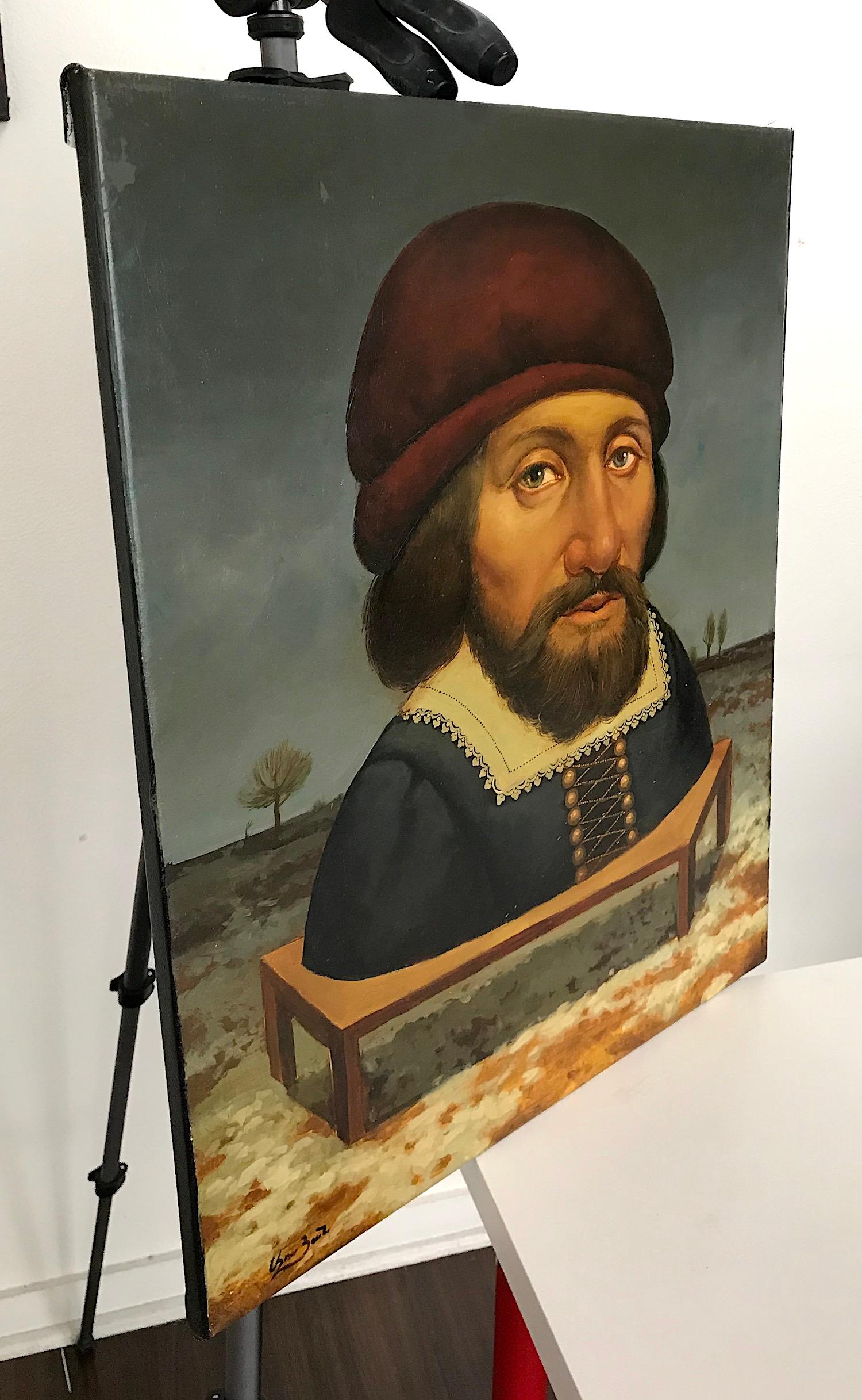 Ritratto, Surrealismo, Pittura ad olio originale, Pezzo unico - Painting Accademia di Ashot Yan