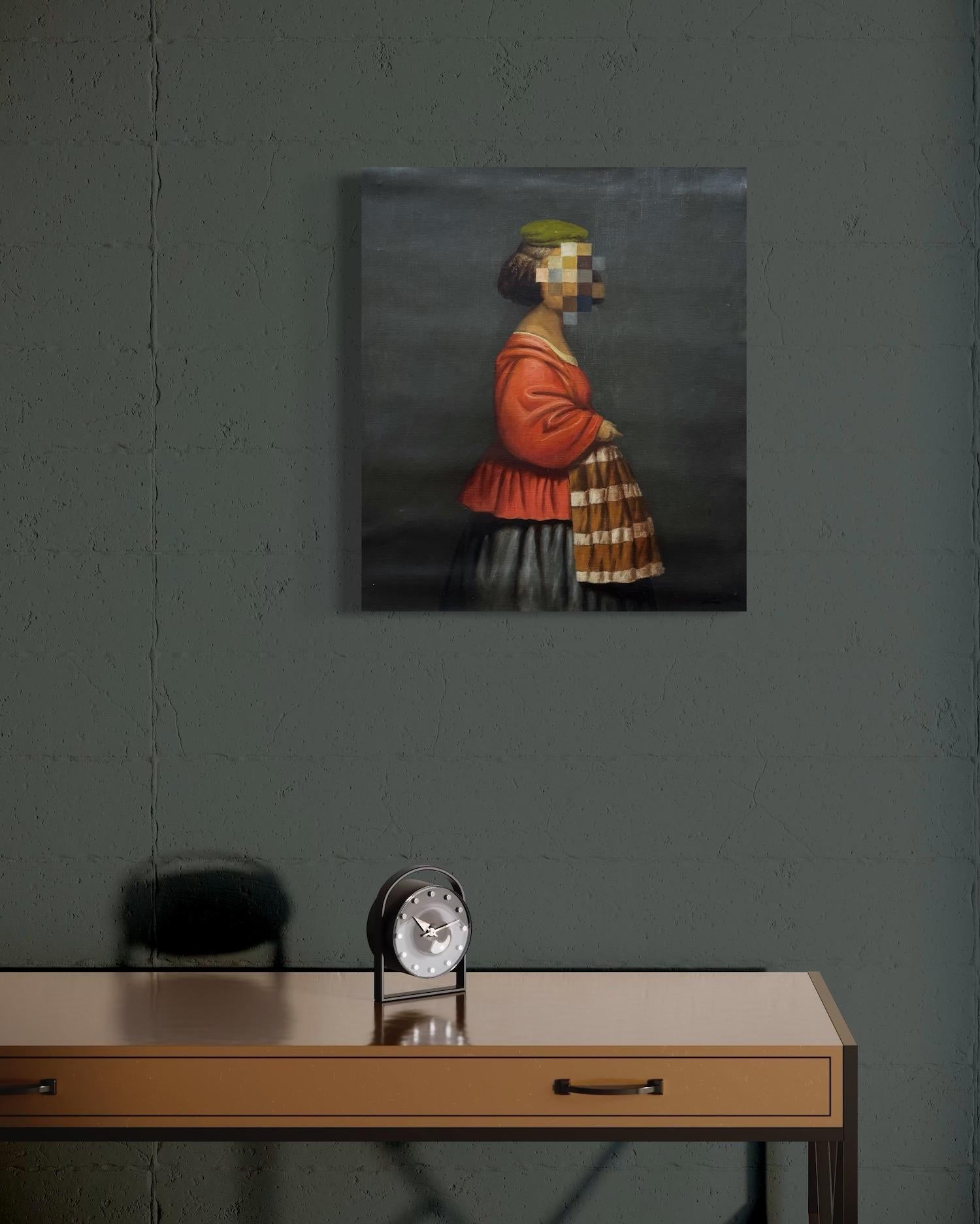 Elle, Portrait Surréalisme Peinture à l'huile originale en vente 1