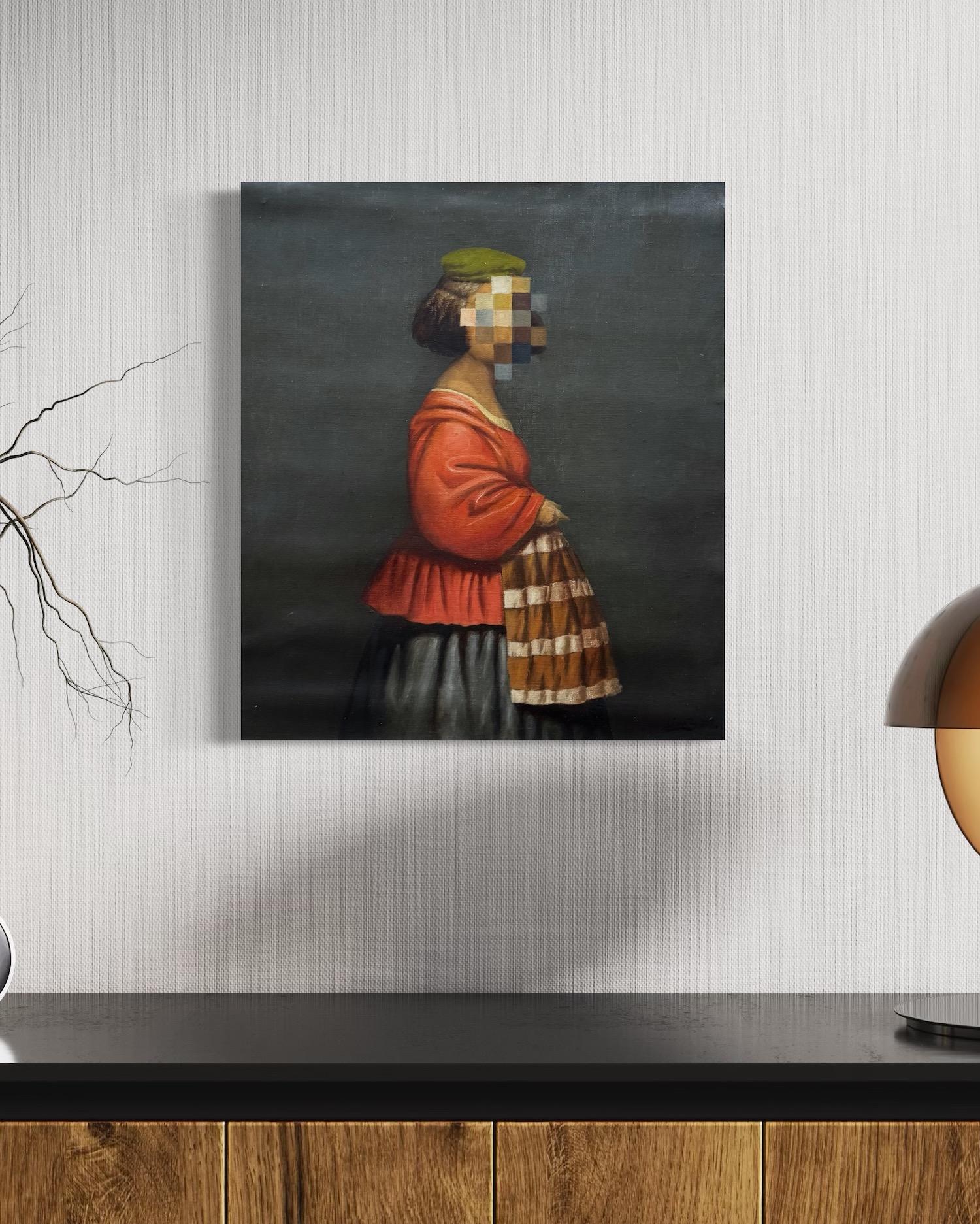 Elle, Portrait Surréalisme Peinture à l'huile originale en vente 2