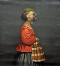 She, Portrait Surrealism Original oil Painting