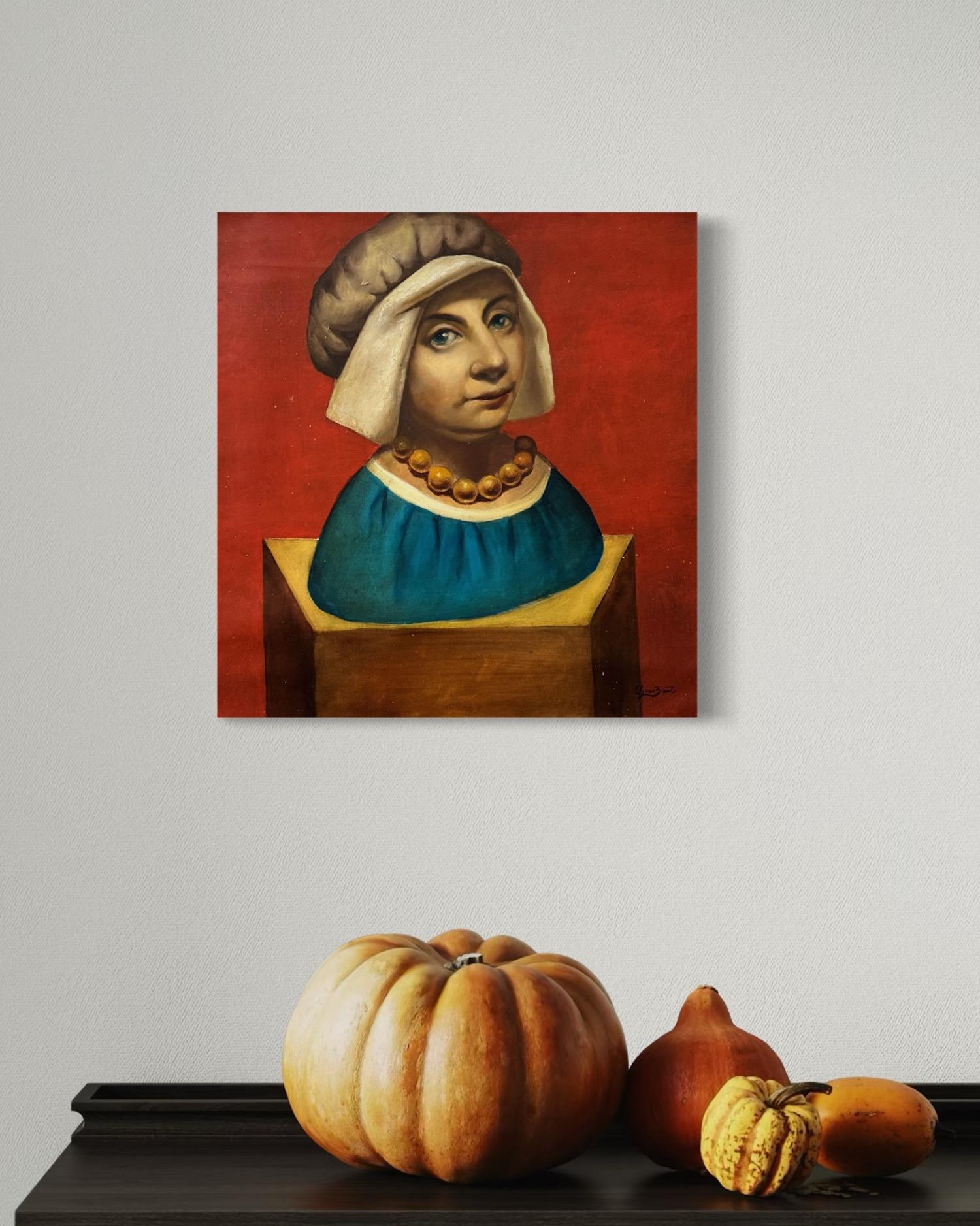 Le portrait de Hanna Surréalisme Peinture à l'huile originale - Painting de Ashot Yan