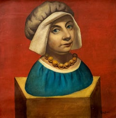 Le portrait de Hanna Surréalisme Peinture à l'huile originale