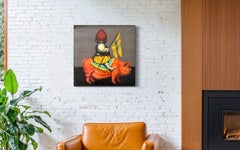 The Hero, Figurative Surrealism, Original oil Painting, Handmade artwork