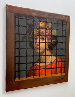 El Pecador, Retrato Surrealismo Pintura al óleo original