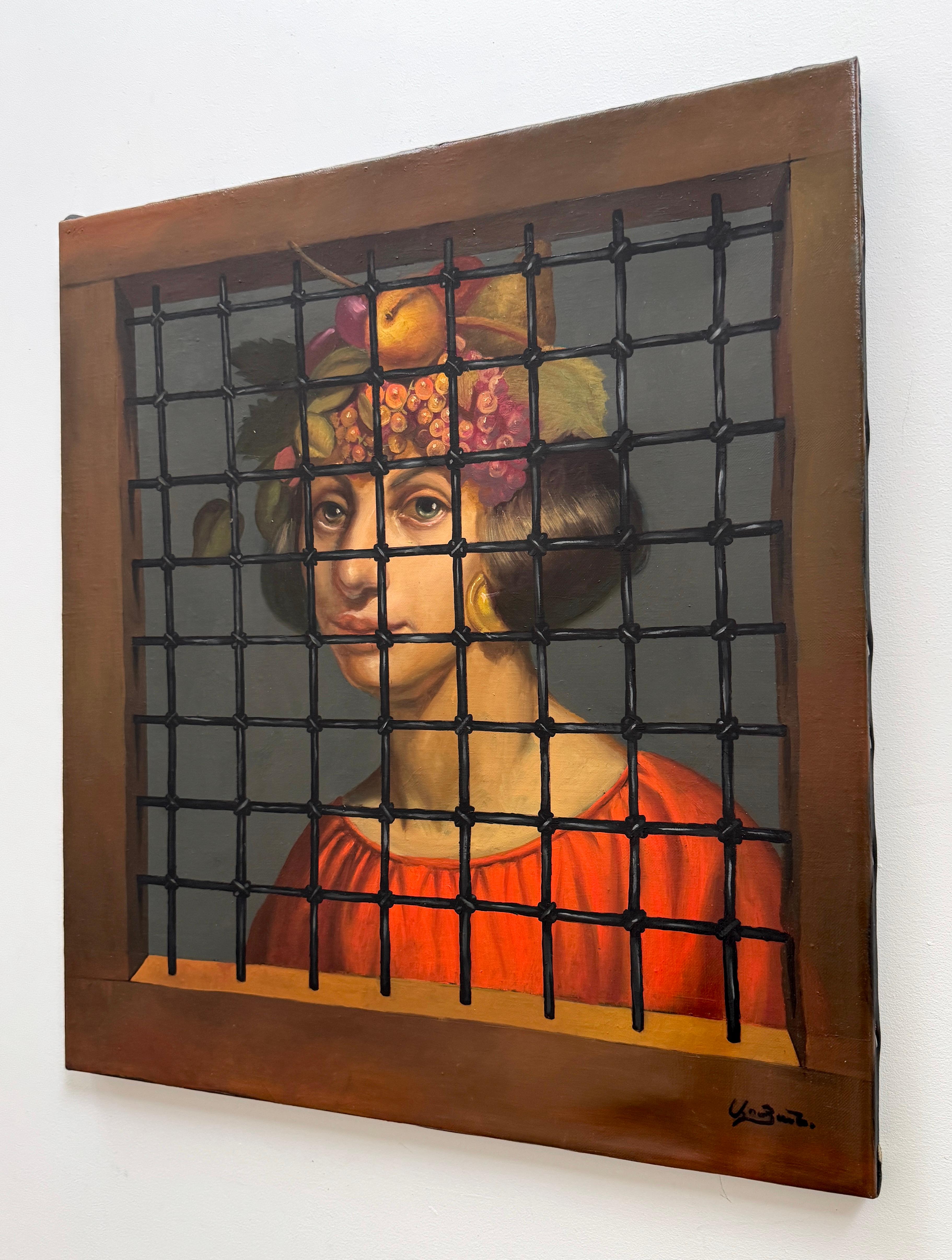 Figurative Surrealism Original Painting
Artist: Ashot Yan
Work: Original Oil Painting, Handmade Artwork, One of a Kind
Medium: Oil on Linen,
Year: 2020
Style: Portrait Surrealism, 
Title: The Sinner
Size: 21.5