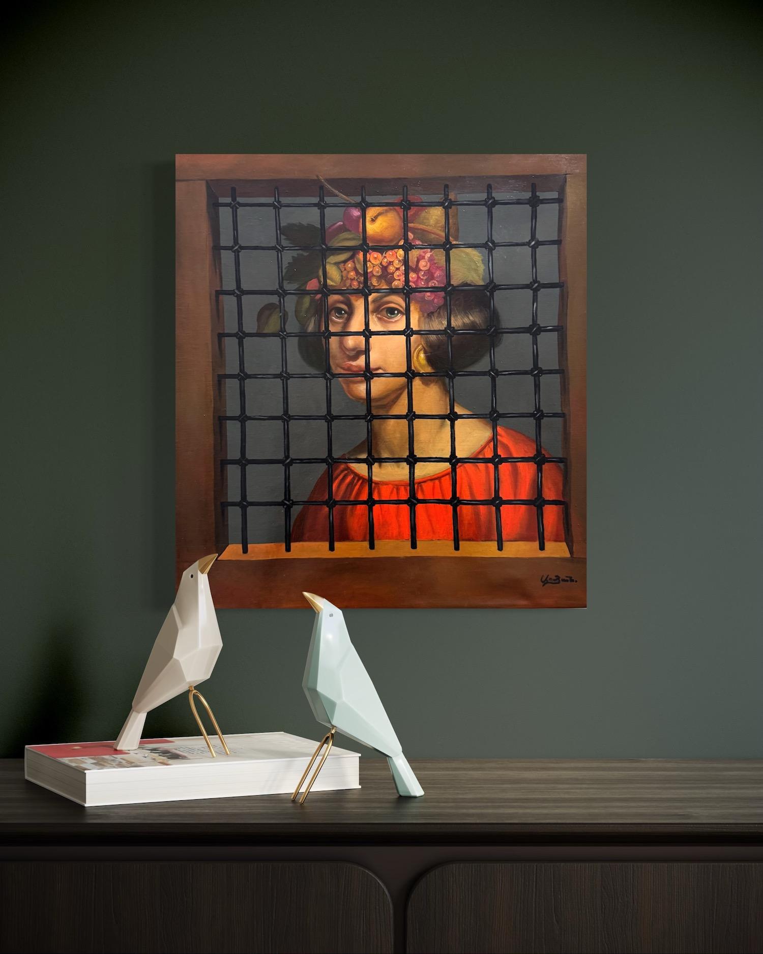 The Sinner, Portrait Surrealism Original oil Painting For Sale 1