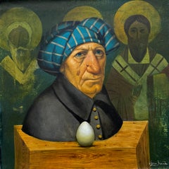 Portrait pensant Surréalisme Peinture à l'huile originale
