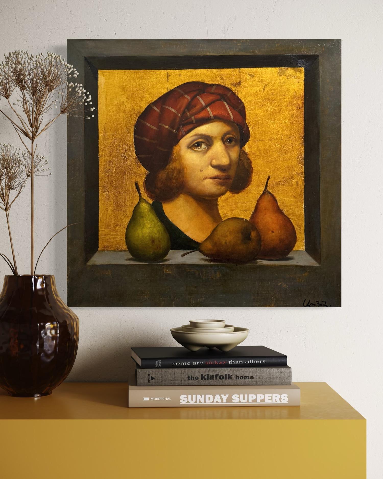 Trois histoires, Portrait Surréalisme Peinture à l'huile originale en vente 4