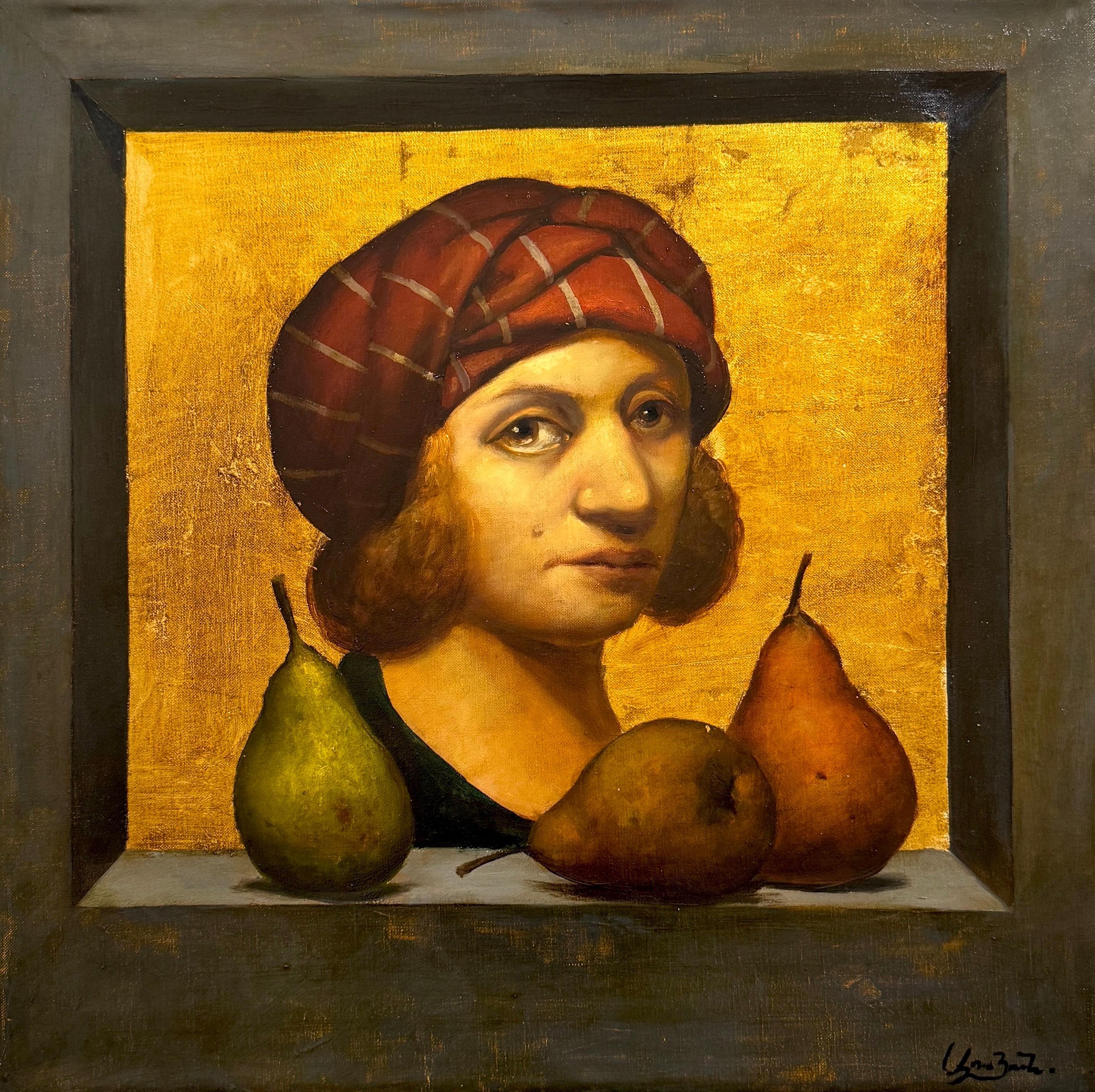 Trois histoires, Portrait Surréalisme Peinture à l'huile originale