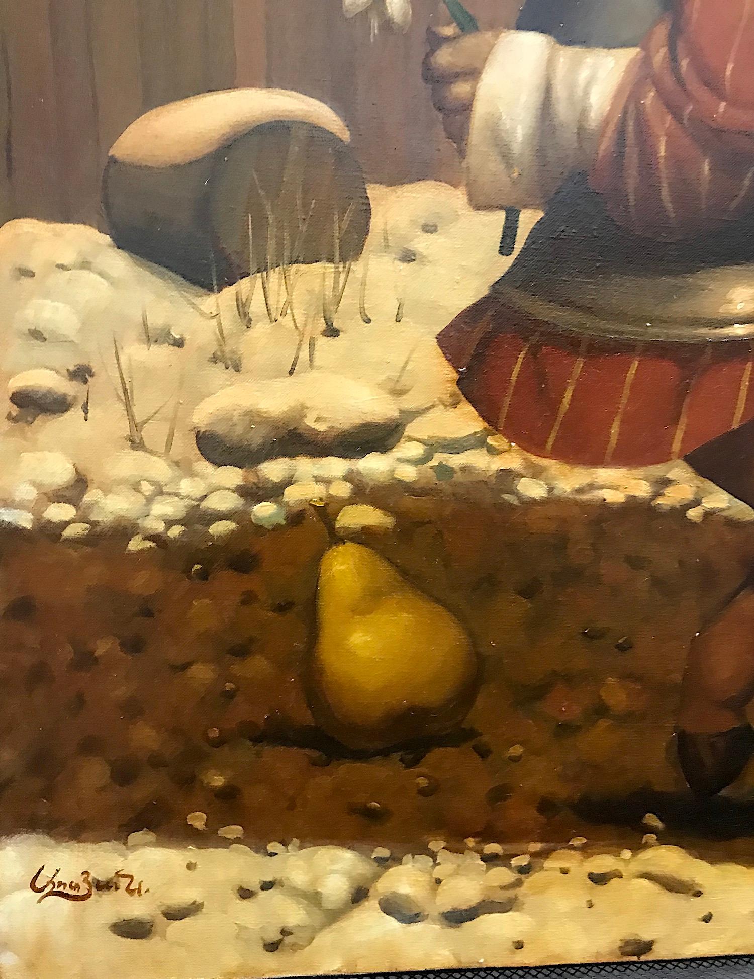 Rapsodia Winter Surrealismo Figurativo, Pintura al óleo original - Painting Académico de Ashot Yan