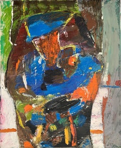 "Abstract Composition 6" Abstract Oil Painting 24" x 20" inch by Ashraf Zamzami