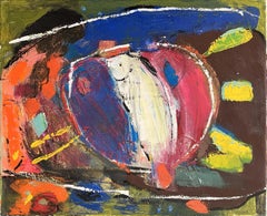 "Abstract Composition 8" Abstract Oil Painting 20" x 24" inch by Ashraf Zamzami