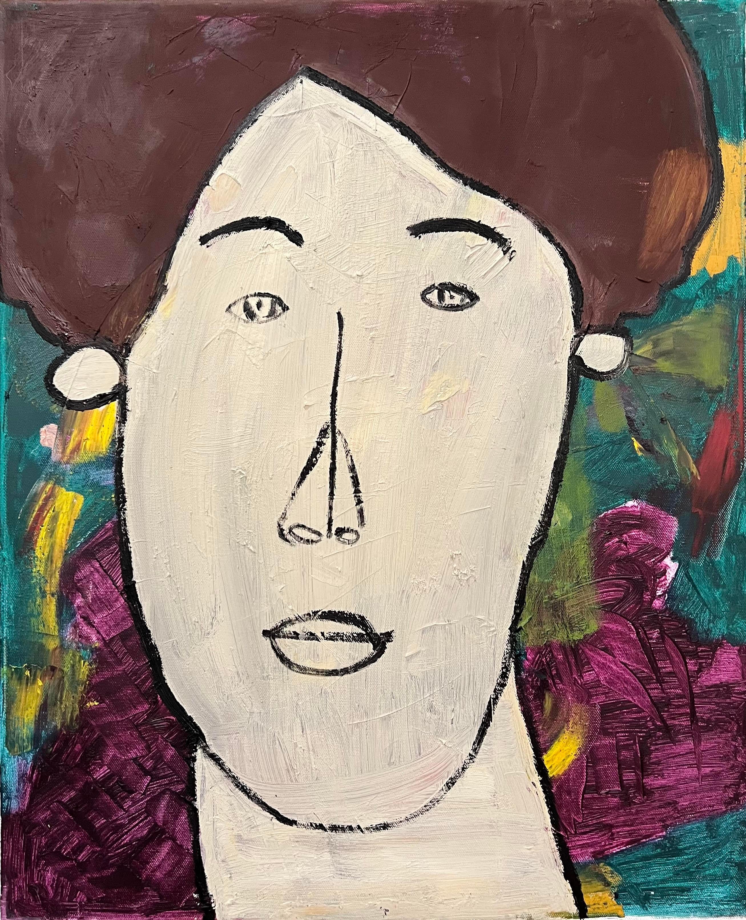 "Abstract Visage IX" Pittura a olio 24" x 20" pollici di Ashraf Zamzami

CIRCA
Una tavolozza tipicamente audace e ottimista non smentisce la natura ineluttabilmente pensosa e, a volte, la distanza incomprensibile che i dipinti di Zamzami evocano