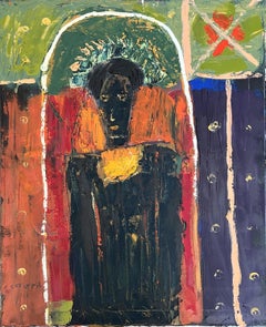 "Caesar" Pittura a olio astratta di 24" x 20" pollici di Ashraf Zamzami