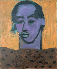 "Cheiftain" Abstract Oil Painting 24" x 20" inch by Ashraf Zamzami