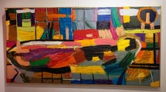"Imagination" Abstract Oil Painting 39" x 78" inch by Ashraf Zamzami