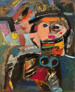 „Jester“, Ölgemälde 24" x 20" Zoll von Ashraf Zamzami