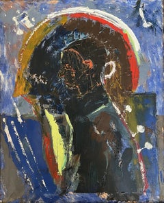 "Doncella" Pintura al óleo abstracta 24" x 20" pulgadas por Ashraf Zamzami