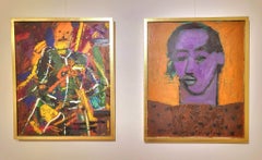 "Musician" Abstract Oil Painting 24" x 20" inch by Ashraf Zamzami