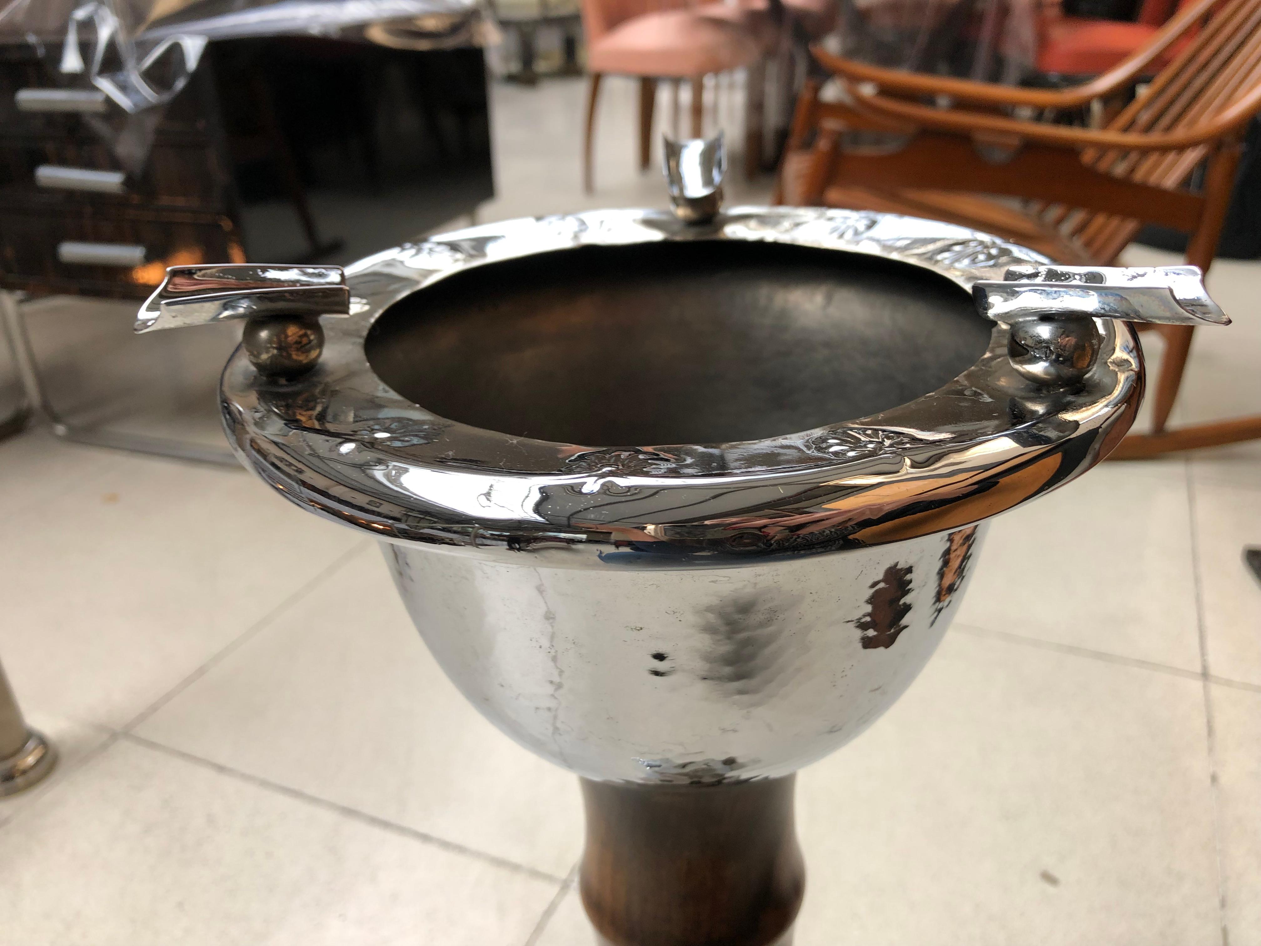 Ashtray 1920, Silver Plated Bronze For Sale 3