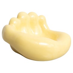 Cendrier d'après Georges Jouve Céramique jaune, vers 1950