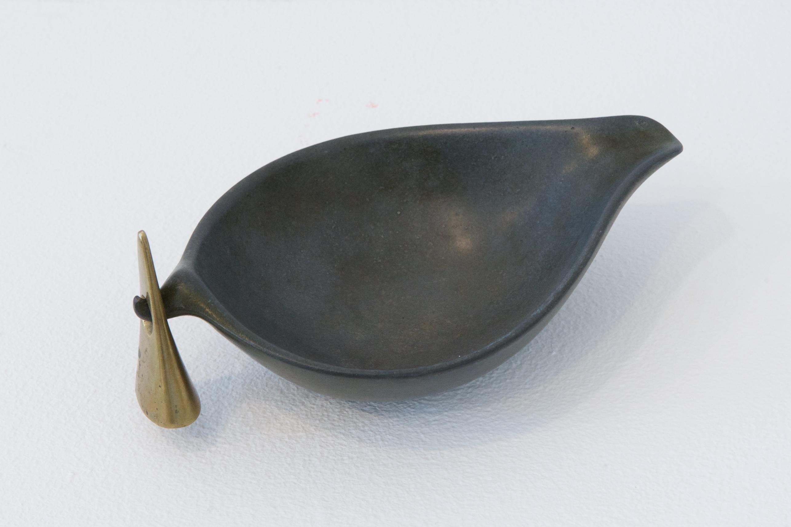 Mid-20th Century Ashtray and Snuffer by Carl Auböck For Sale