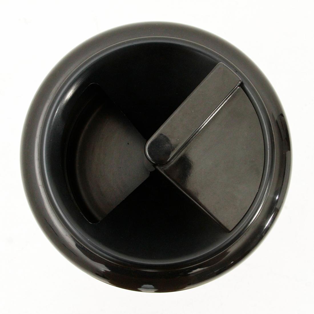 Ashtray Basket in Black Abs by Giotto Stoppino for Rexite, 1980s For Sale 1