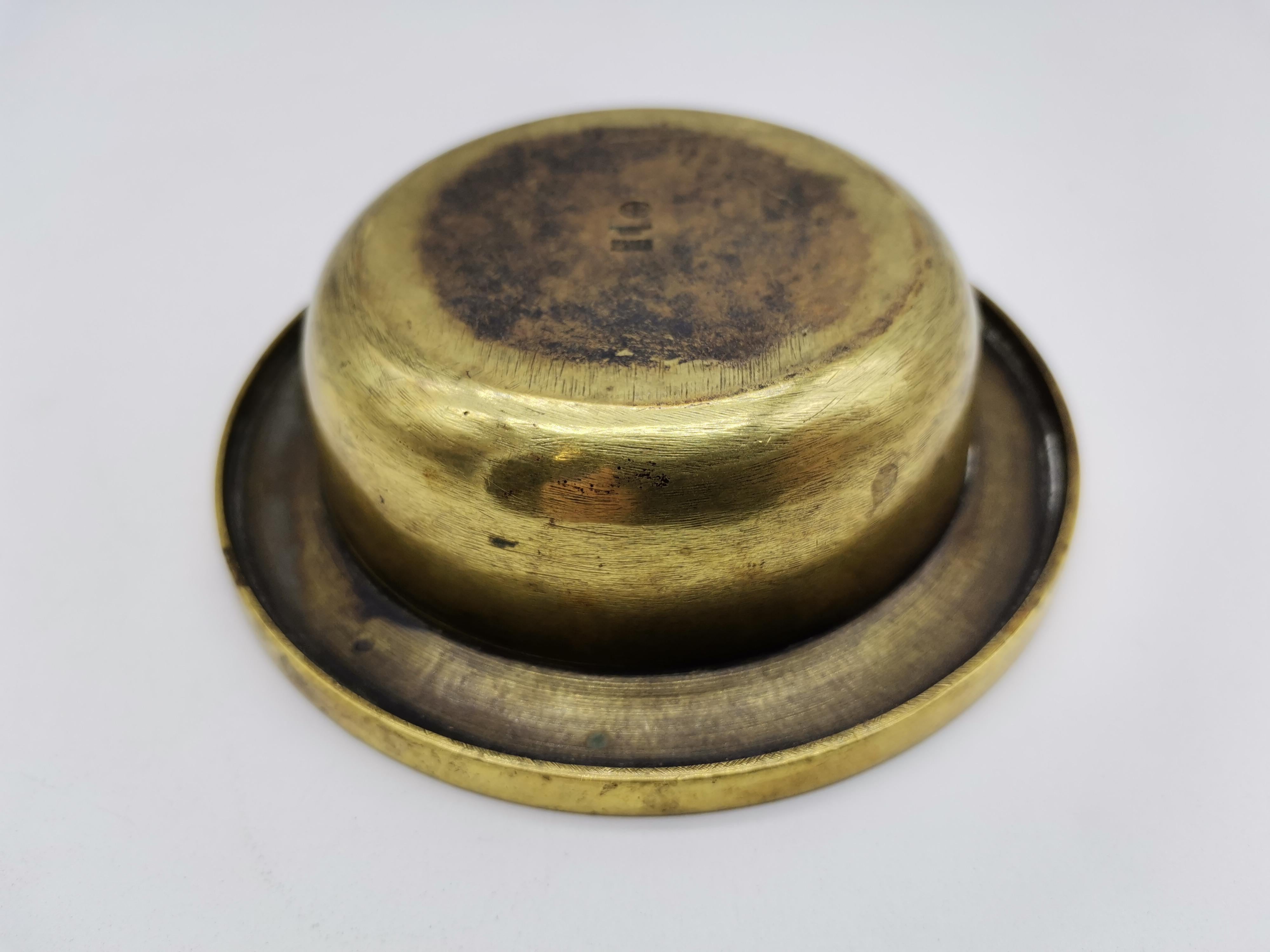 Metalwork Ashtray, Brass, Hagenauer Vienna, Austria For Sale