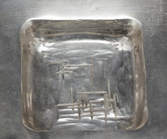 Posacenere di Rey Urban in argento sterling Svezia 1970 Firmato e timbrato