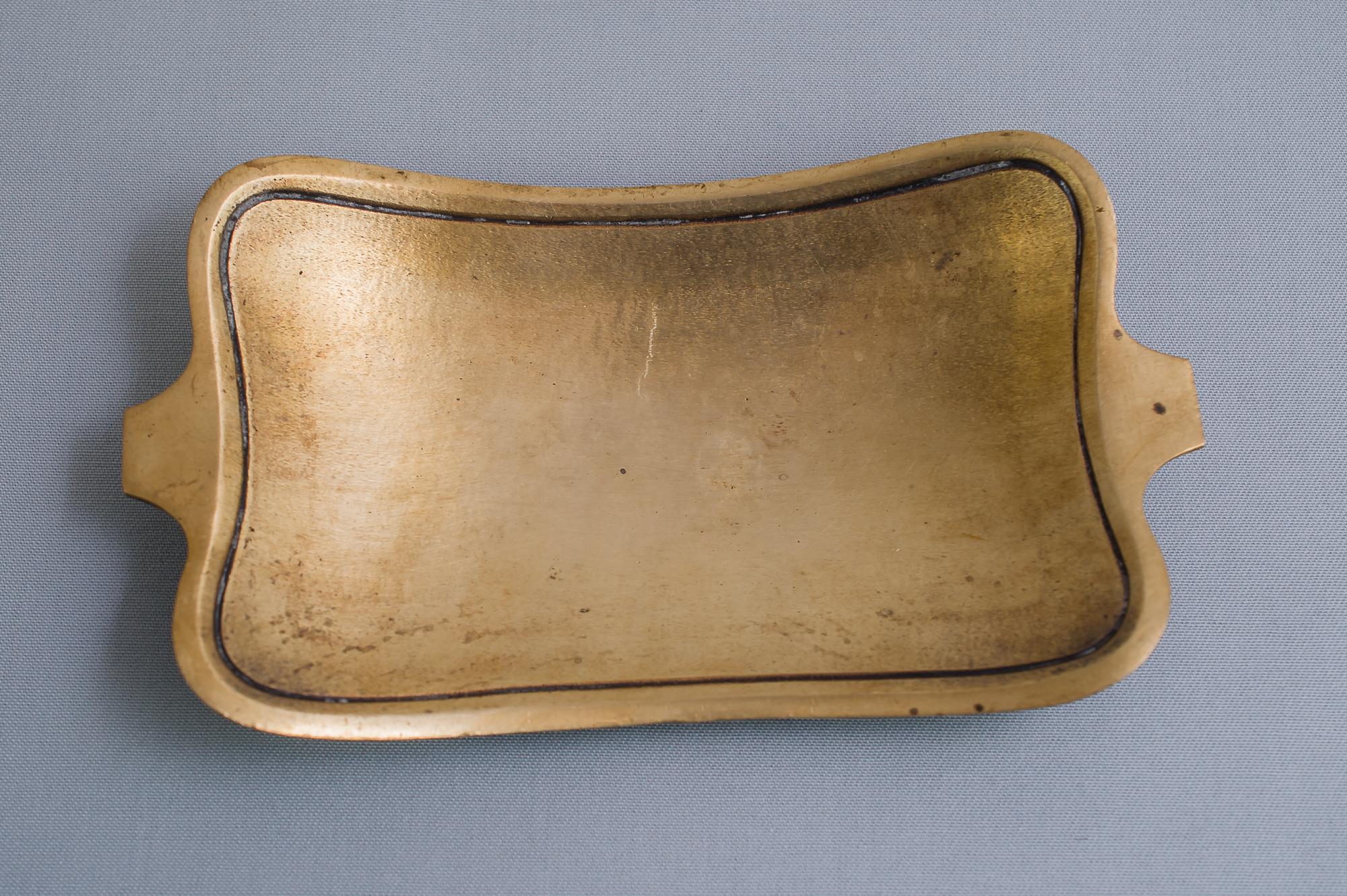 Brass Ashtray by Richard Rohac 'Signed' For Sale