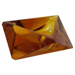 Retro Ashtray Decorative Object Flavio Poli Murano Glass Midcentury Italian Design 70s
