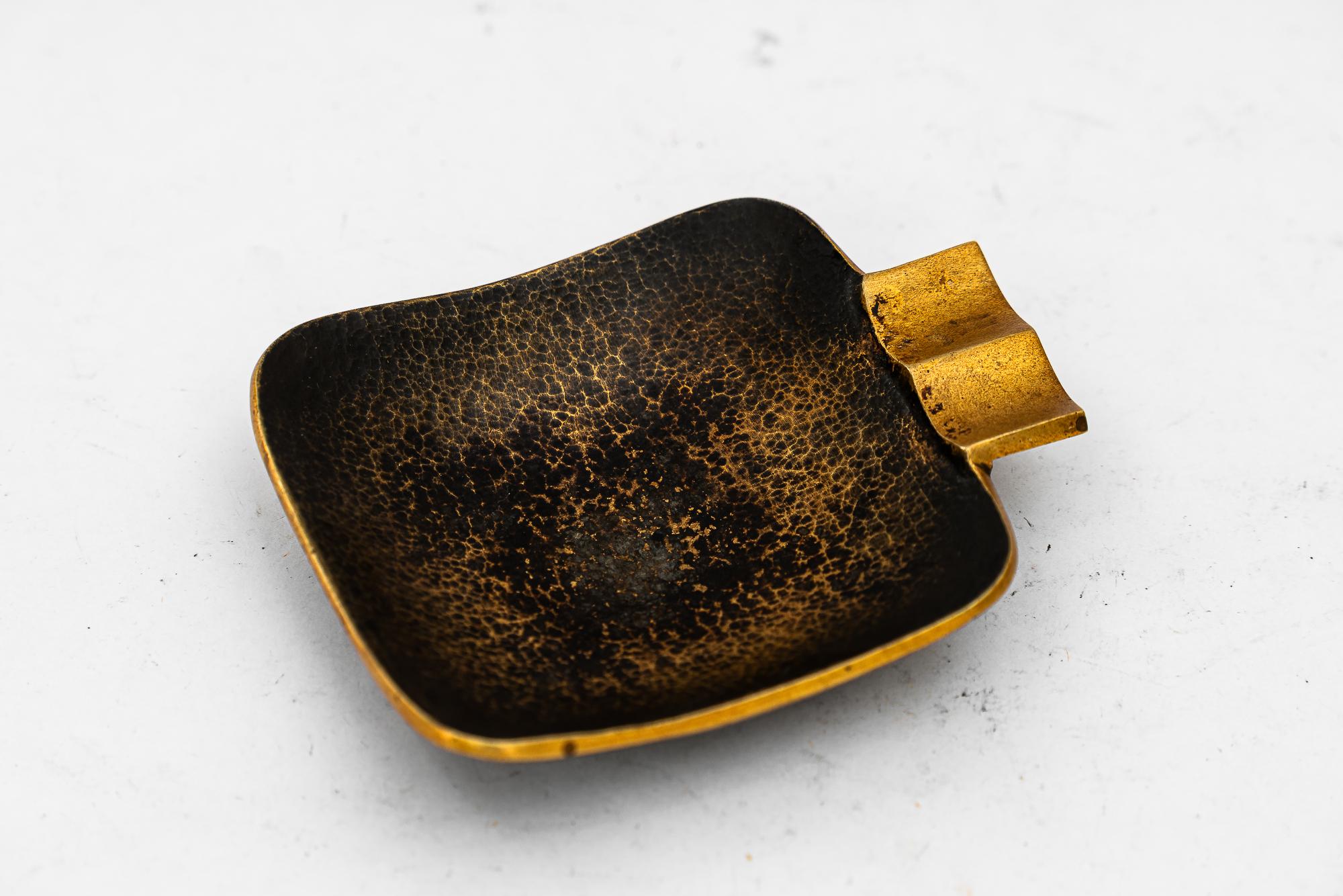 Blackened Ashtray, Herta Baller Vienna, Around 1950s ( marked on bottom ) For Sale