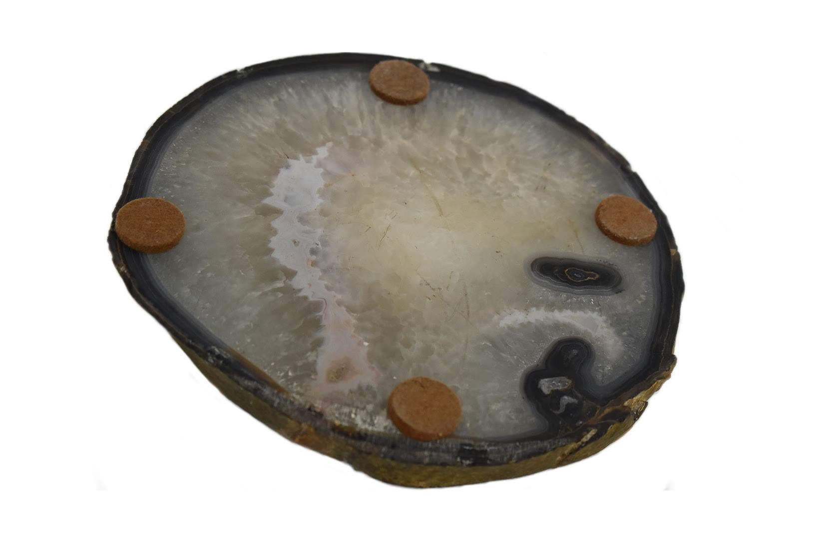 Mid-Century Modern Ashtray in Agate, Highly Polished, Italy, 1960