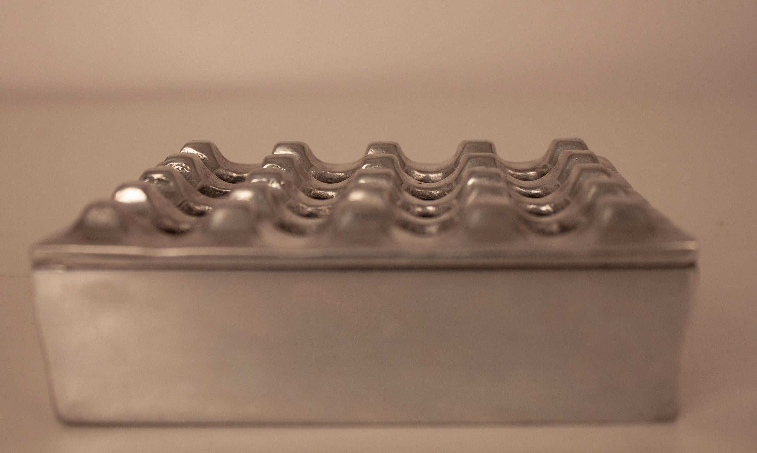 Aluminum Ashtray in Aluminium by Backstrom Holger & Ljungberg Bo, 1970s Sweden