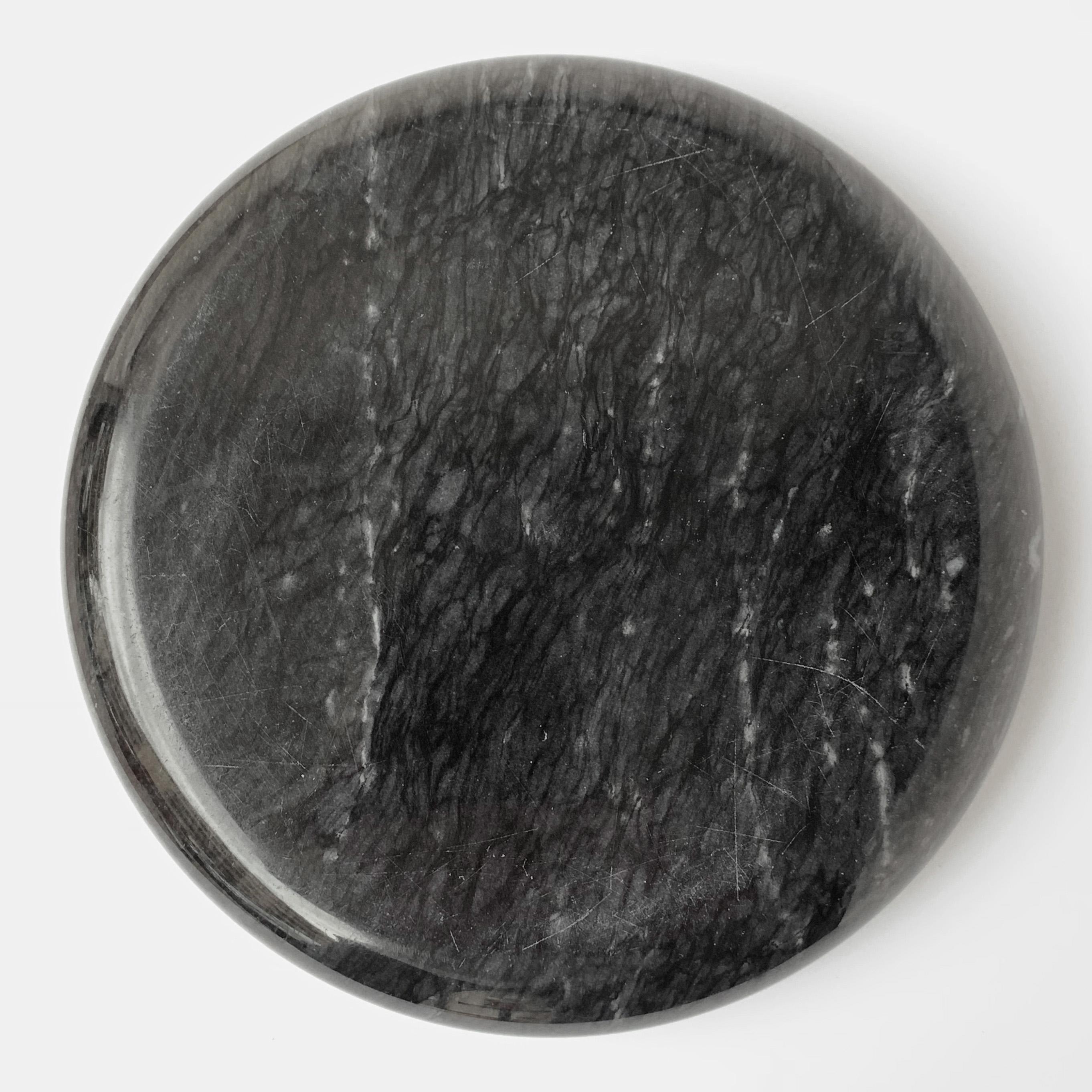 Ashtray in Black Marble Attributed to Mangiarotti, Italy, 1970s 1
