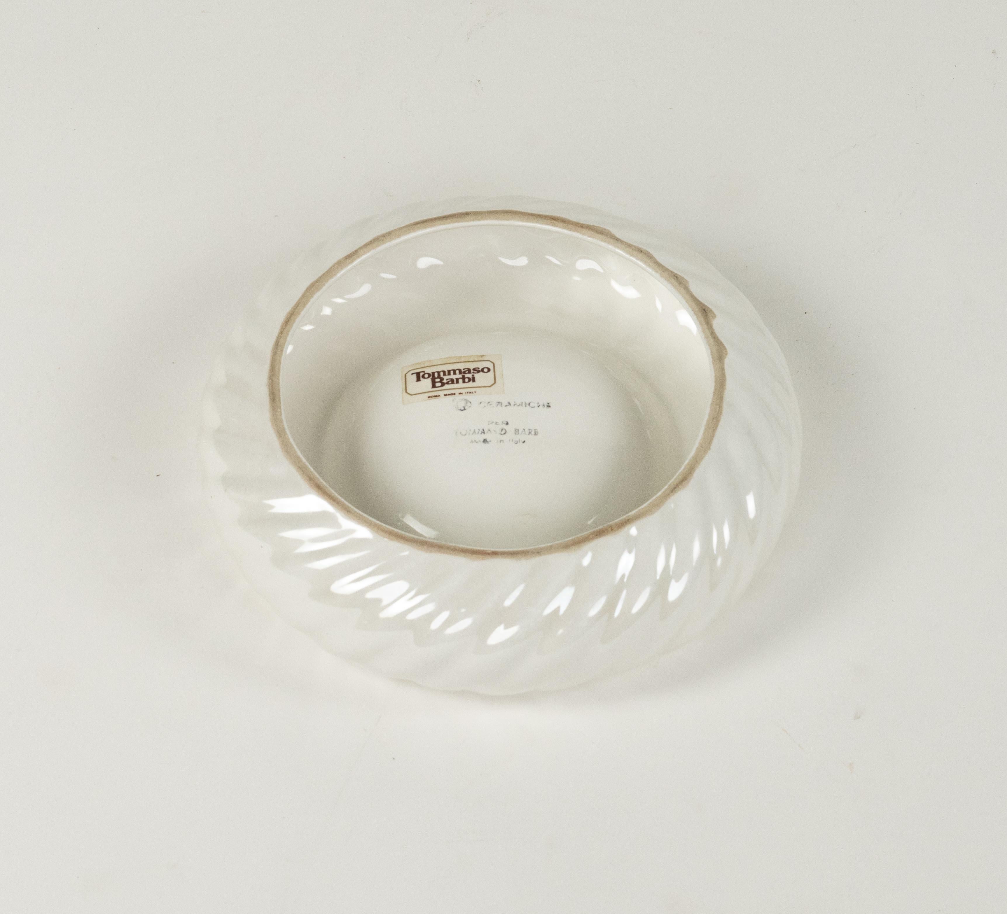 Aschenbecher aus Keramik und Messing von Tommaso Barbi für B ceramiche, Italien 1970er Jahre im Angebot 5