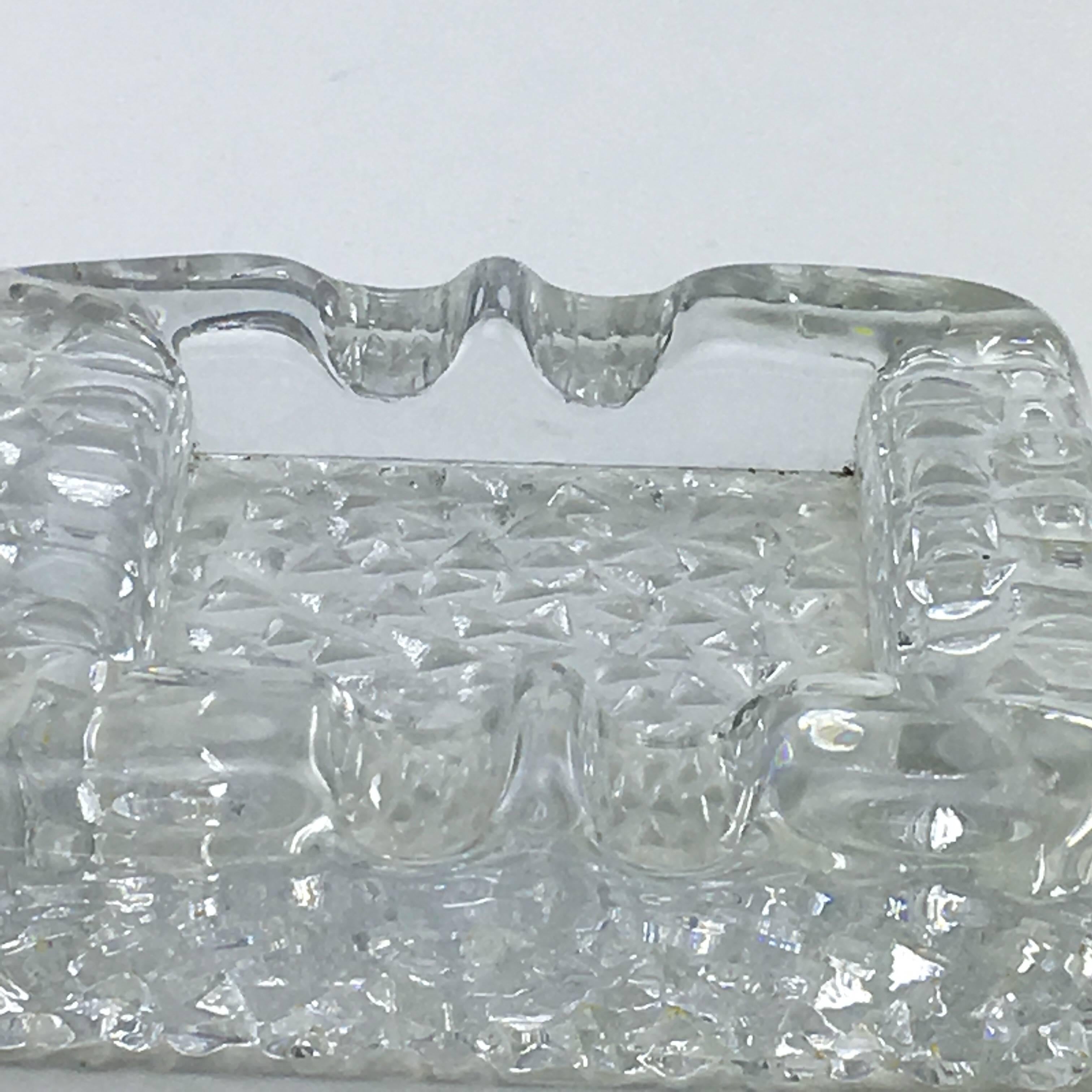 Late 20th Century Ashtray in Crystal de Portieux
