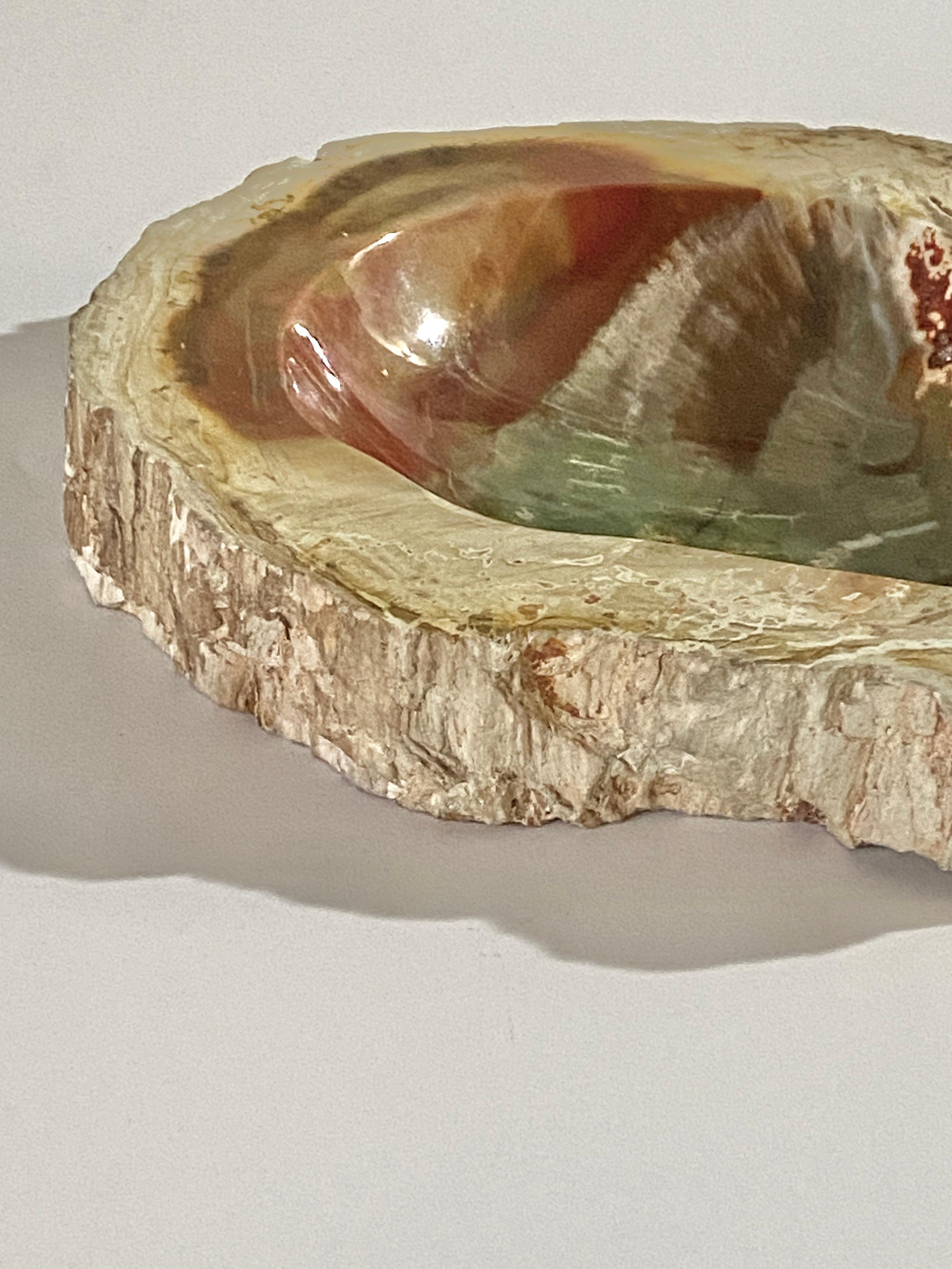 Ashtray in Petrified Wood, 15th Century and Earlier Organic Modern For Sale 4