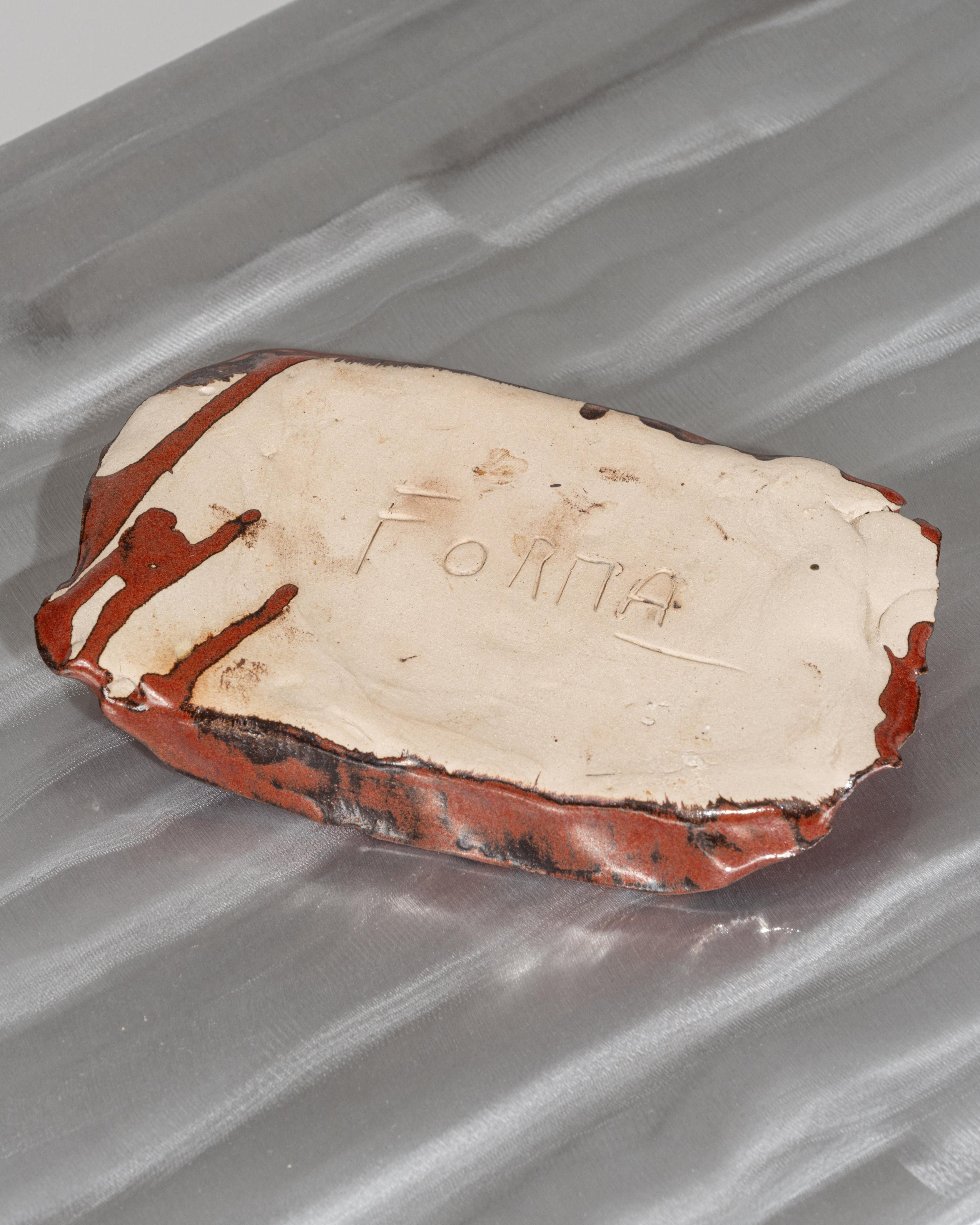 Ashtray in red glazed stoneware For Sale 1