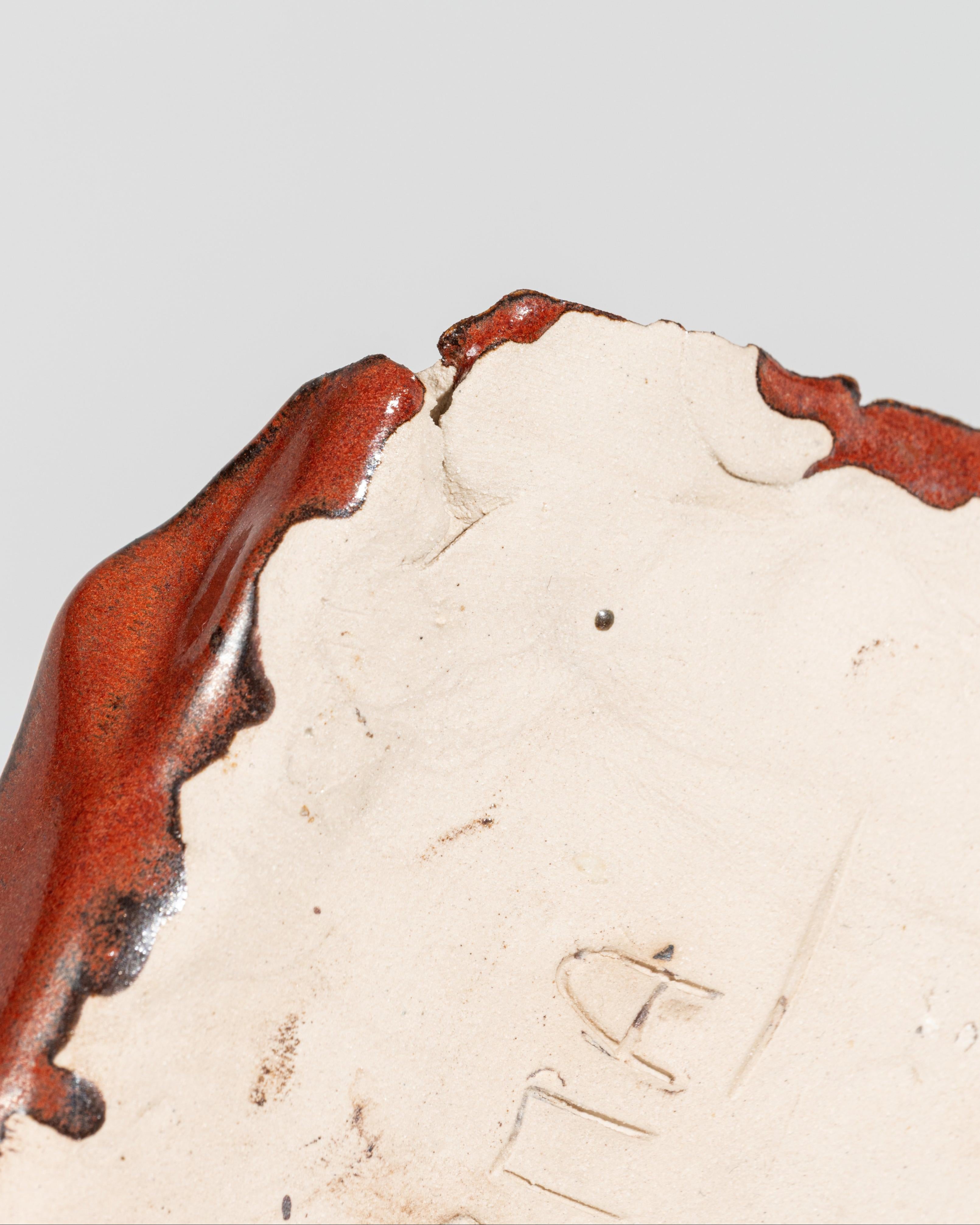 Ashtray in red glazed stoneware For Sale 2