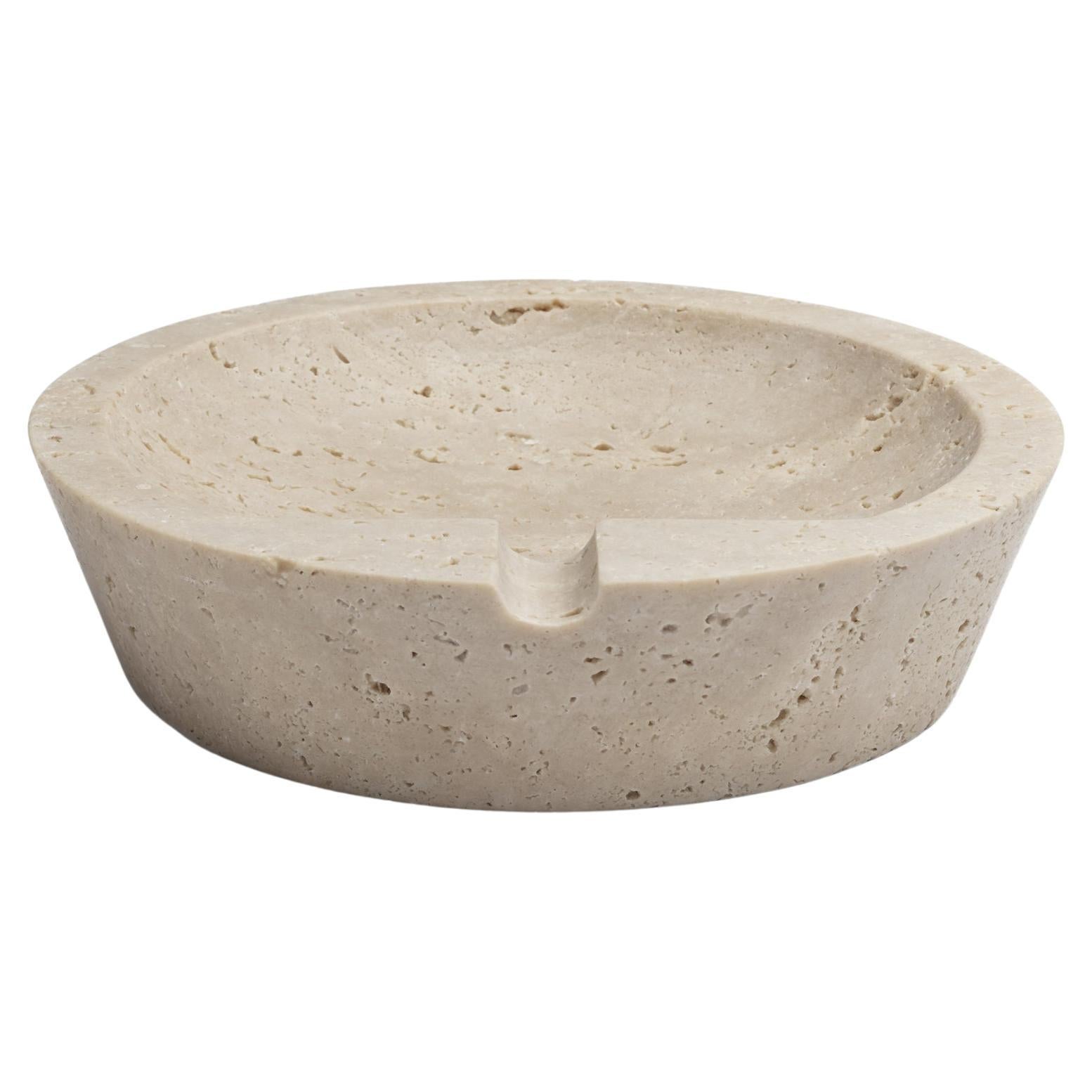 Ashtray in Roman Travertine