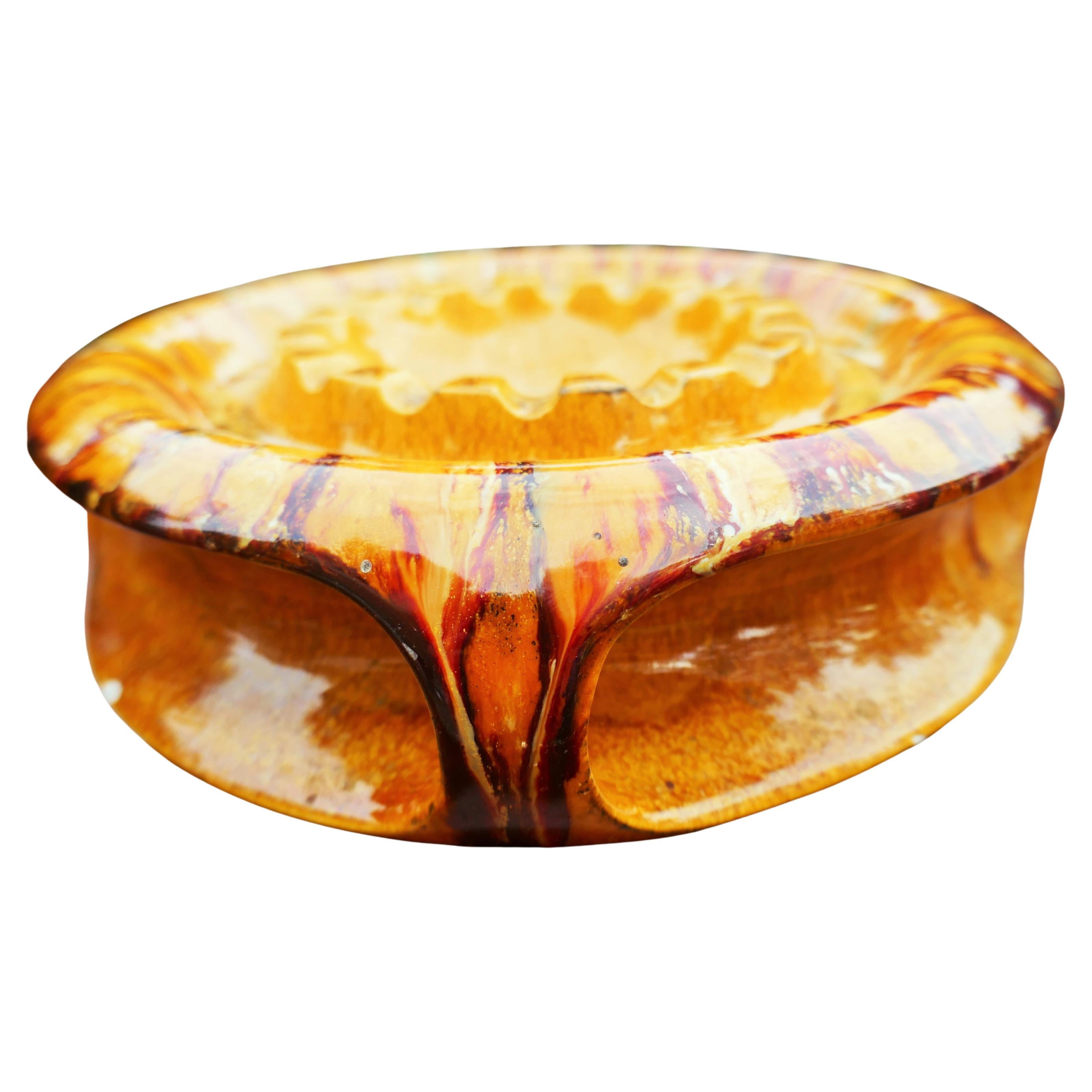 Ceramic Ashtray in the Bertoncello Roberto Rigon style. For Sale