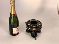 Ashtray in Wood with a Elephant Carved Based, France, 1950s